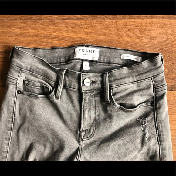 FRAME Le Skinny de Jeanne in Grey Shred - Picture 7 of 14